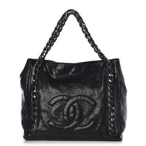 Chanel Glazed Caviar Modern Chain Tote 